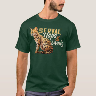 Camiseta Naps Servais E Cachorros Gato Selvagem Gato Africa