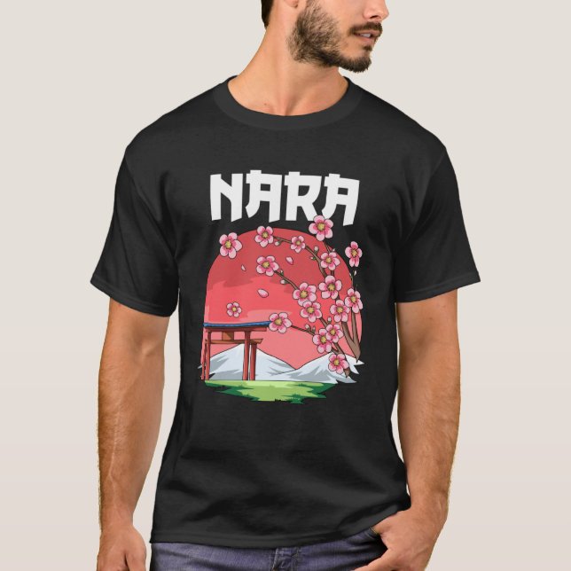 Camiseta Nara Kyokujitsuki Sakura Japão (Frente)
