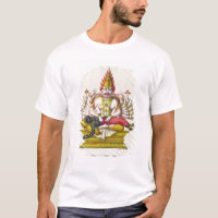 Narasimha, gravado por de Marlet (litho da cor)