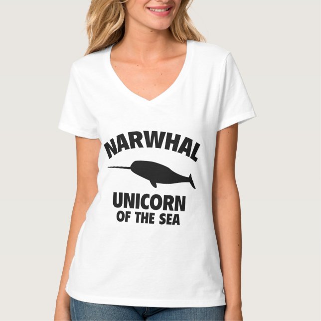 Camiseta Narbaleia Unicórnio Do Mar (Frente)