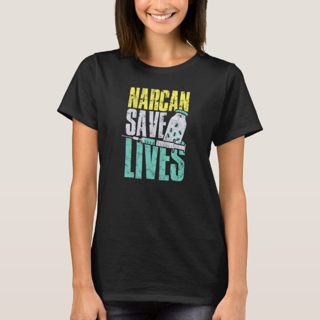 Camiseta Narcan salva vidas EMT (Frente)