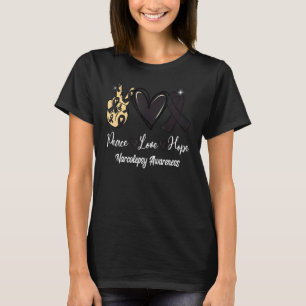 Camiseta Narcolépsia Consciência Paz Amor Fita Fita Negra