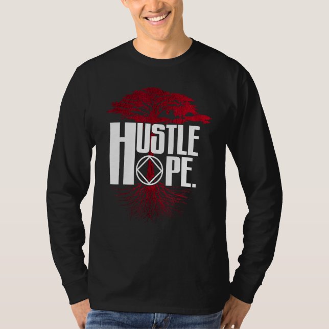 Camiseta Narcóticos Anonymous Hope Recuperação NA AA Sob (Frente)