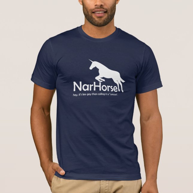 Camiseta NarHorse (branco) (Frente)