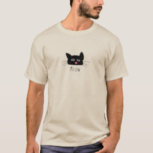 Camiseta Nariz de gato preto dormente em forma de coração C