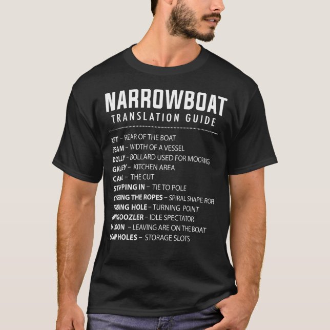 Camiseta Narrowboat para proprietários de barcos barcos (Frente)