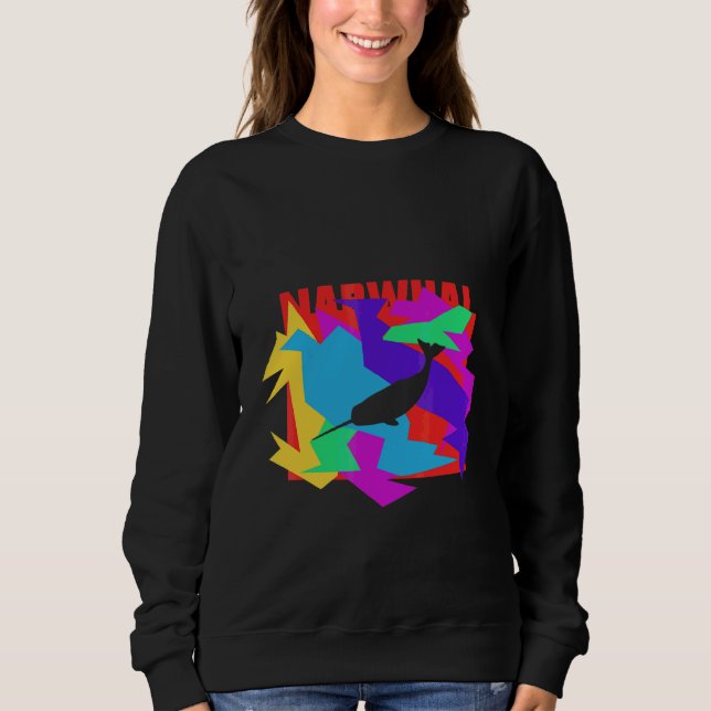 Camiseta Narval Animal Puzzle Mosaico (Frente)