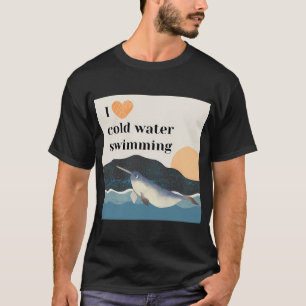 Camiseta Narval - Eu amo natação em água fria