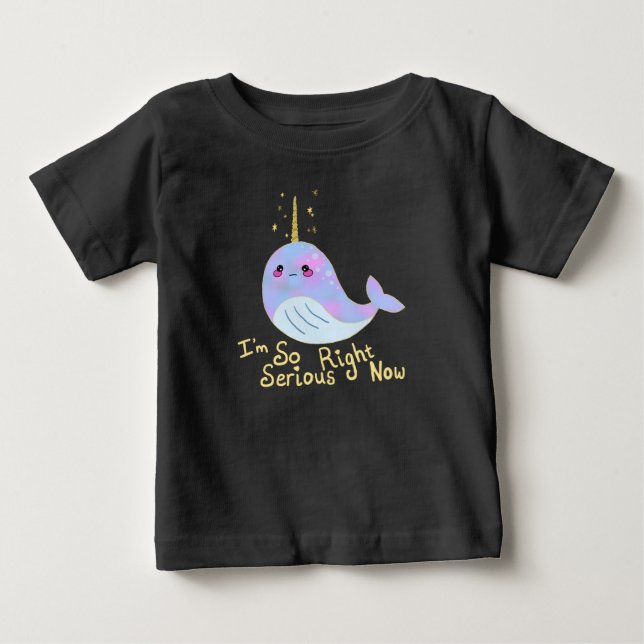 Camiseta Narval Sério Kawaii (Frente)