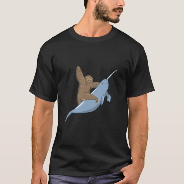 Camiseta Narwahl Unicorn Beluga Tusk Whale Fish Sloth Gift (Frente)