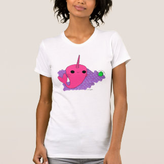 Camiseta Narwhal (bolhas roxas)