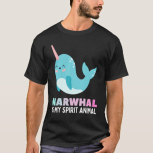 Camiseta Narwhal É Meu Espírito Animal Narwhals Meninas