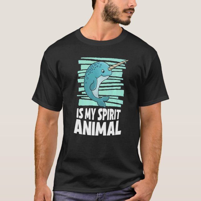 Camiseta Narwhal É O Meu Animal Espírito, Eu Pequeno, Eu Cr (Frente)