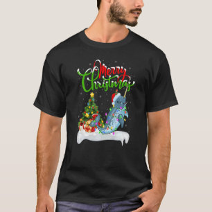 Camiseta Narwhal Fish Xmas Decorations Papais noeis Narwhal