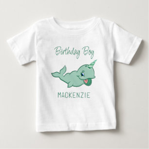 Camiseta Narwhal Green   Cute Mint Chibi — Vida Do Mar