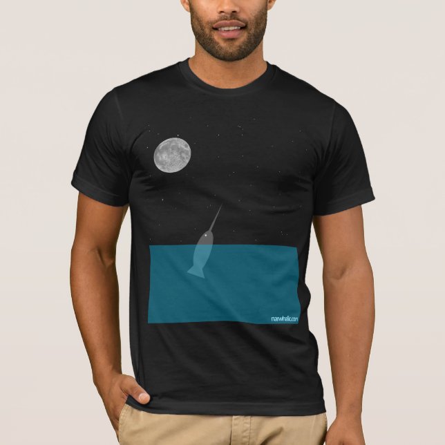 Camiseta Narwhal na noite (Frente)
