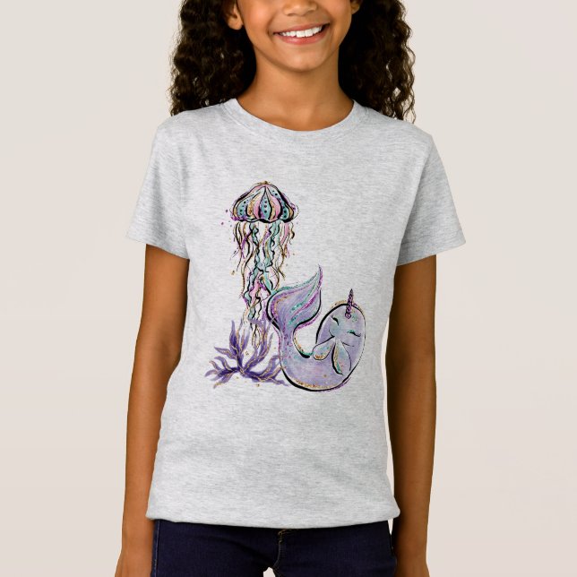 Camiseta Narwhal No Mar (Frente)