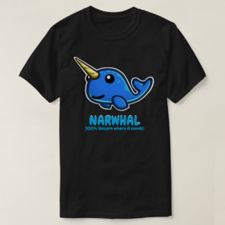 Camiseta NARWHAL oficial (100% Unicórnio onde conta)