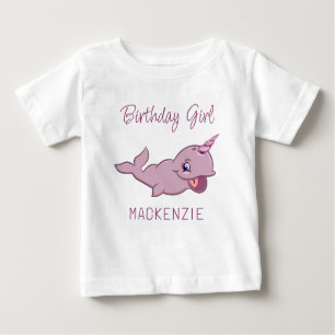 Camiseta Narwhal Pink Raiz Kawaii Chibi