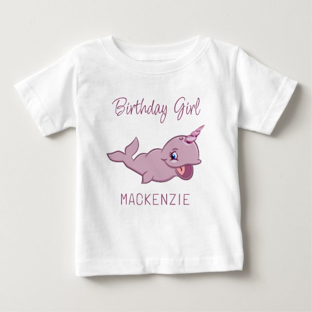 Camiseta Narwhal Pink | Raiz Kawaii Chibi (Frente)