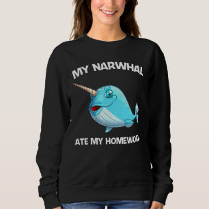 Camiseta Narwhala Para Crianças Meninas Peixes De Baleia Do