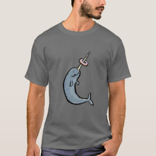 Camiseta narwhale e rosquinha