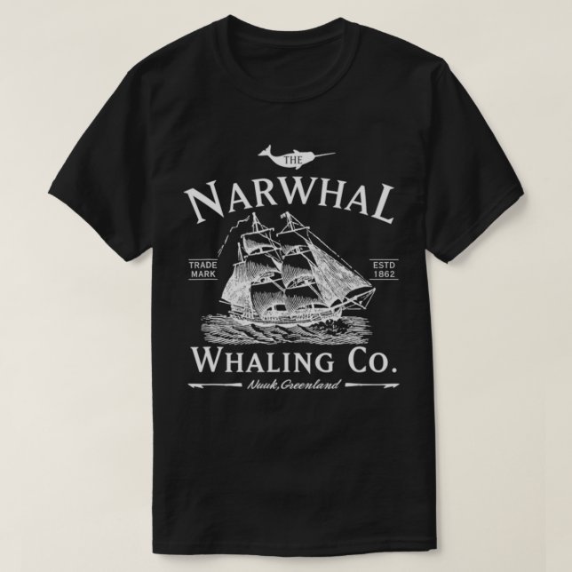 Camiseta Narwhaling Co. (Frente do Design)