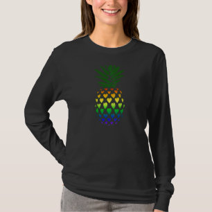 Camiseta Nas Costas Orgulho Lgbt Corações Arco-Íris Enchido