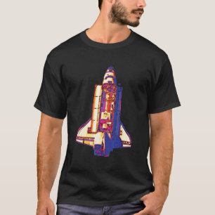 Camiseta NASA Space Shuttle Discovery Visto Da Mir Arte Pop