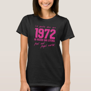 Camiseta Nascer 1972 Celebração da Vintage de Aniversário