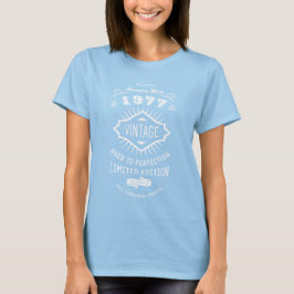 Camiseta Nascer 1977 ou Festa de aniversário de Vintage em 