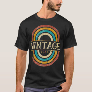 Camiseta Nascer 1983 Presente de Aniversário da Retro Vinta
