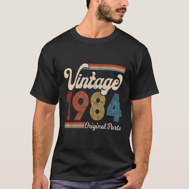 Camiseta nascer 1984 1984 Feito em 1984 (Frente)