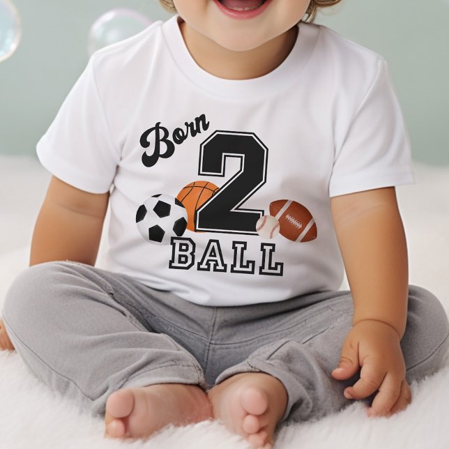 Camiseta Nascer 2 Ball Sport Themed Boy Party (Criador carregado)