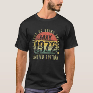 Camiseta Nascer 50º Aniversário De Maio De 1972 50 Anos D