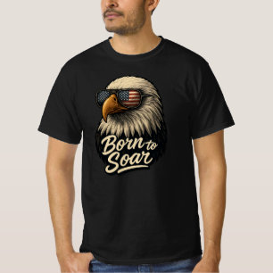 Camiseta Nascer à Camisa-T da Águia Sálida do Soar