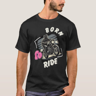 Camiseta Nascer a carro - Arte do motociclista retrorreflec