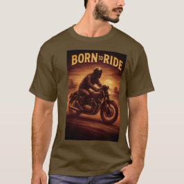 Camiseta Nascer a carro - Vintage Motorcycle T Shirt