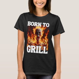 Camiseta Nascer A Grelha Duro Engraçada Da Coroa Engraçada