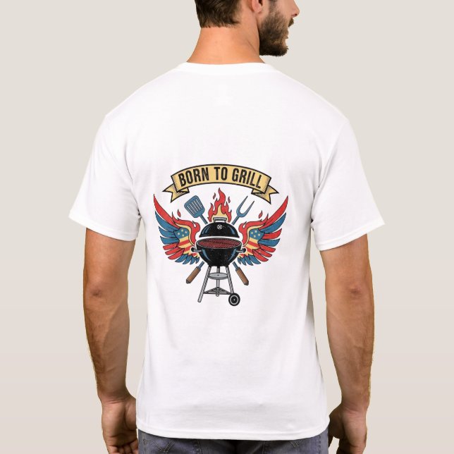 Camiseta NASCER A GRILL↓ — Ultimate CHURRASCO Grill Master (Verso)