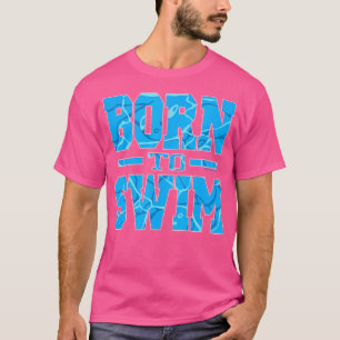 Camiseta Nascer À Nação Atlética Da Água Da Natação