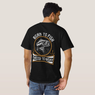 Camiseta Nascer A Peixe Forçado A Trabalhar