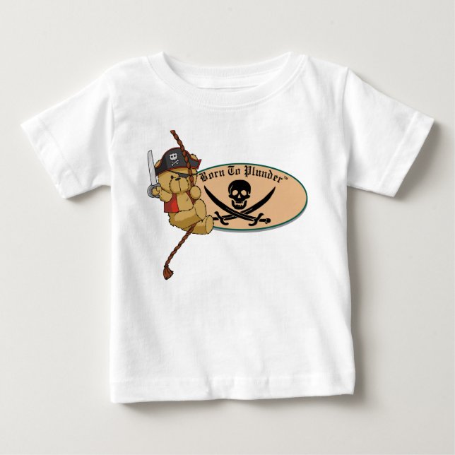 Camiseta Nascer à pilhagem - pirata do urso de ursinho na (Frente)