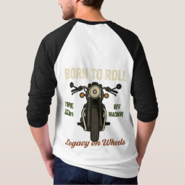 Camiseta Nascer a rolo - Ciclo de motociclo da máquina Rev