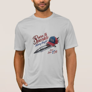 Camiseta Nascer a Sparkle - USA Sport Tee   Corrida, Shine 