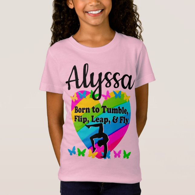 CAMISETA NASCER A TUMBLE GYMNAST GIRL DESIGN (Frente)