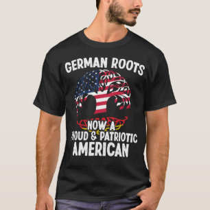 Camiseta Nascer Alemão Raízes Agora Um Orgulho Americano Pa