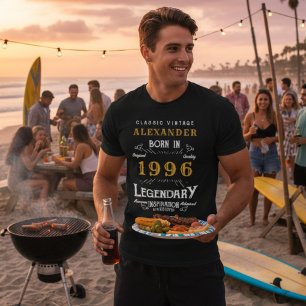 Camiseta Nascer aniversário de 30 anos em Legenda 1996 Pers