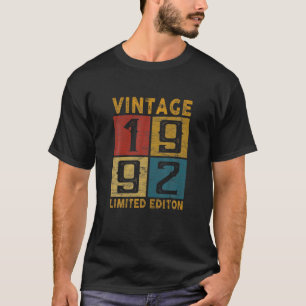 Camiseta Nascer aniversário de 30 anos Vintage 1992 Em 1992