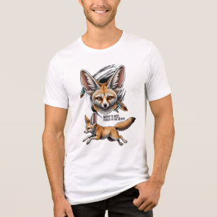 Camiseta Nascer ao aumento - deserto tribal Fennec Fox Illu
